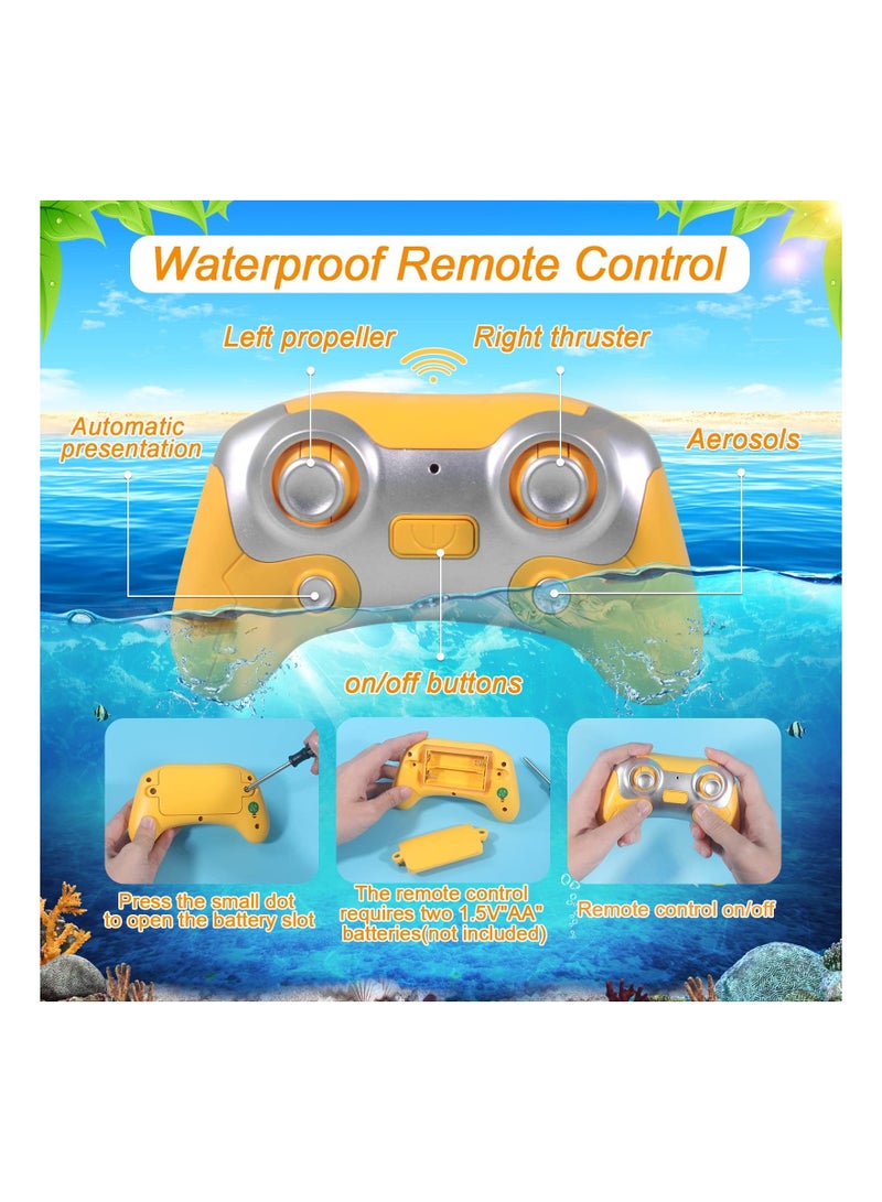 Remote Control Boat for Pools and Lakes Toys, RC Spray Gasboat, Light Up RC Boat Water Toy, Fast RC Boats for Adults and Kids, 2.4GHZ Remote Control, Swimming Pool Toy for Boys and Girls - Image 3