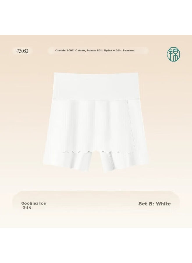 Jindu Women's Safety Shorts, Anti-light Leakage Seamless Underwear With Double-layer Coverage In The Triangle Area, Anti-embarrassment Ice Silk Bridal Leggings For Summer - Image 2