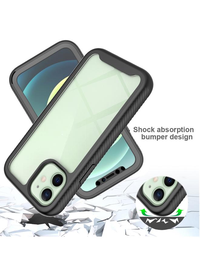 Zaboon Case For iPhone 12 mini Starry Sky Solid Color Series Shockproof PC + TPU Case with PET Film - Image 5