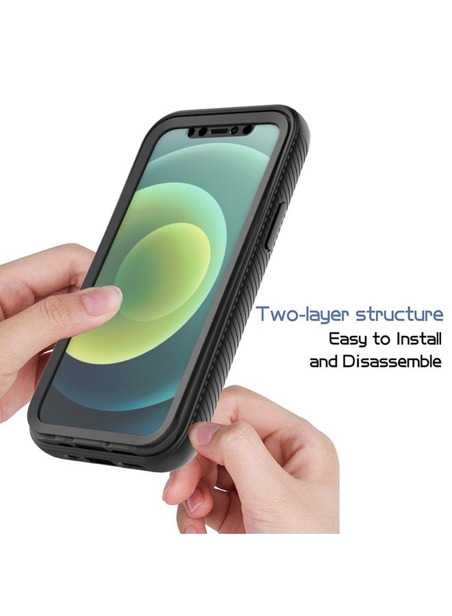 Zaboon Case For iPhone 12 mini Starry Sky Solid Color Series Shockproof PC + TPU Case with PET Film - Image 3