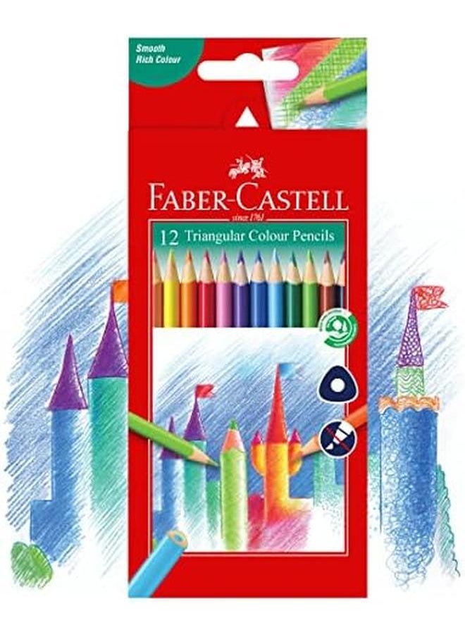 FABER-CASTELL - Color Pencils Tri Grip Lon 12 Coloring Pencils - Image 1