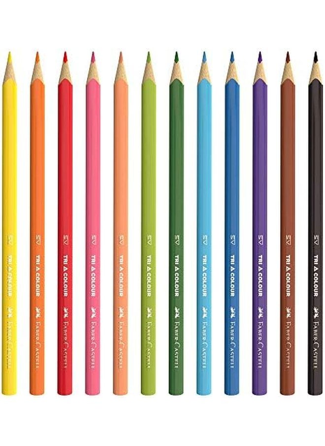 FABER-CASTELL - Color Pencils Tri Grip Lon 12 Coloring Pencils - Image 1