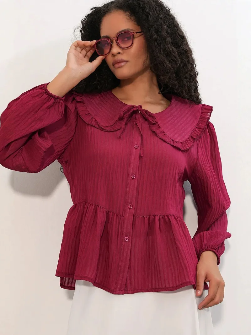 بيغ دارت BDART Women’s Viscose-blend Blouse With Baby Collar