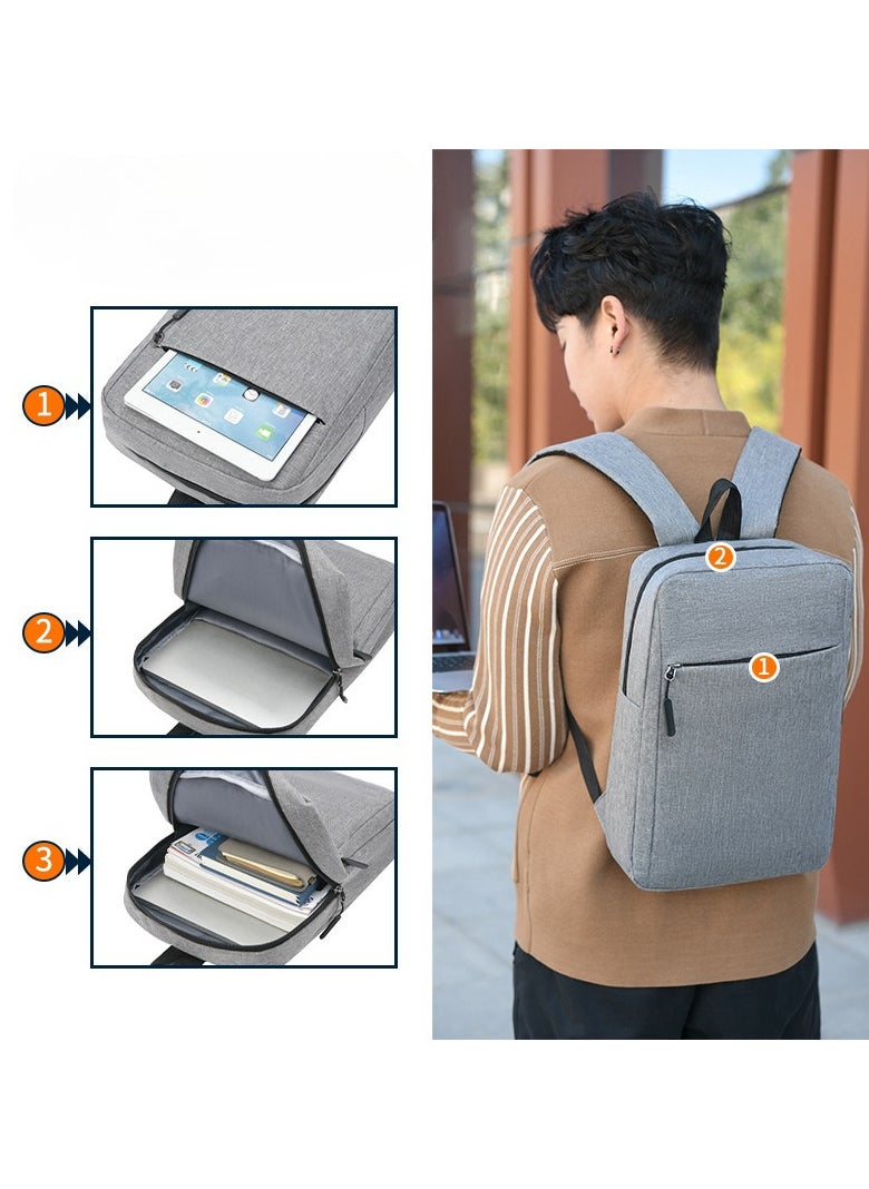 Generic - 15-inch durable waterproof business laptop backpack Computer layer with USB charging port - Image 1