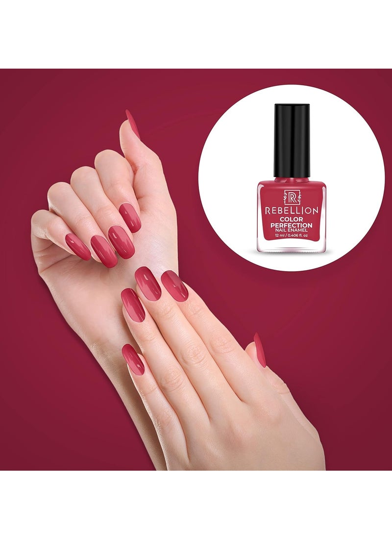 ريبيليان طلاء أظافر ريبيليون كلر بيرفيكشن 12 مل أولد روز بينك تشارمينغ روز RG08 - Image 3