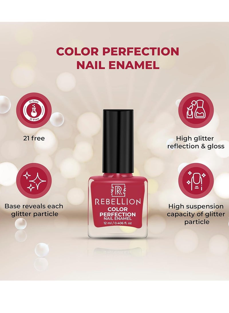 ريبيليان طلاء أظافر ريبيليون كلر بيرفيكشن 12 مل أولد روز بينك تشارمينغ روز RG08 - Image 4