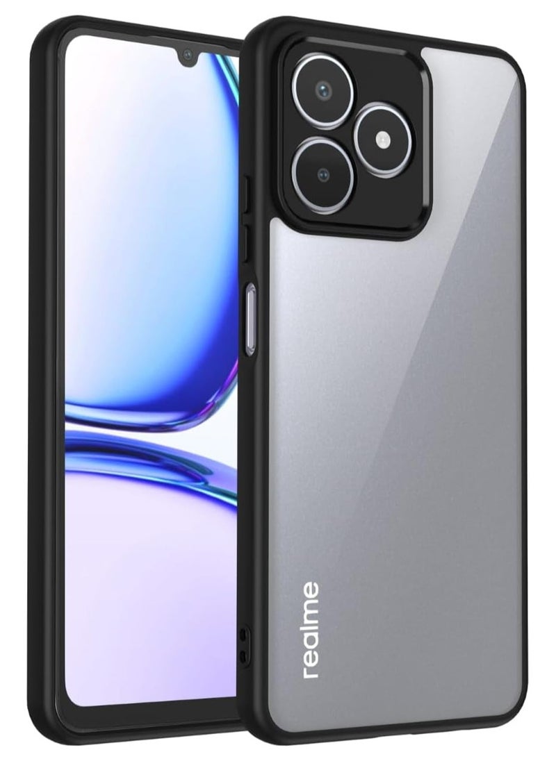 ماركة غير محددة - جراب لهاتف Realme C53/C51/Note 50، جراب واقٍ شفاف من مادة TPU الناعمة، جراب صلب من مادة البولي كربونات مقاوم للخدش والصدمات لهاتف Realme C53 - Image 1