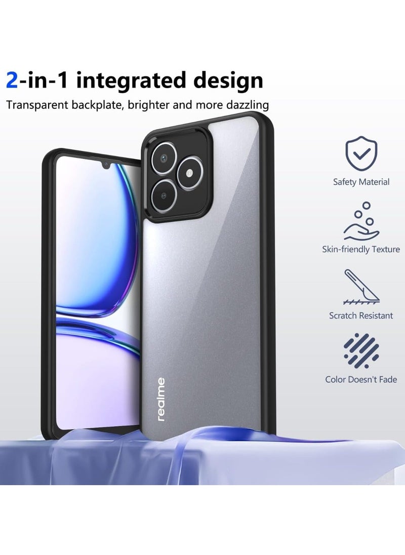 ماركة غير محددة - جراب لهاتف Realme C53/C51/Note 50، جراب واقٍ شفاف من مادة TPU الناعمة، جراب صلب من مادة البولي كربونات مقاوم للخدش والصدمات لهاتف Realme C53 - Image 1