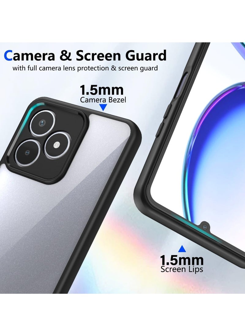 ماركة غير محددة - جراب لهاتف Realme C53/C51/Note 50، جراب واقٍ شفاف من مادة TPU الناعمة، جراب صلب من مادة البولي كربونات مقاوم للخدش والصدمات لهاتف Realme C53 - Image 1