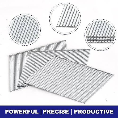 HW HAMWOO 16 Gauge Angled Finish Nails, 20-Degree, 2000-Pack (2-1/2", 2", 1-1/2", 1-1/4" 500 Per Sizes), Galvanized Assorted Size Project Pack, for Pneumatic, Electric Angled Finish Nailer - Image 4