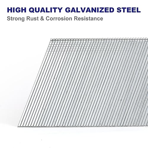 HW HAMWOO 16 Gauge Angled Finish Nails, 20-Degree, 2000-Pack (2-1/2", 2", 1-1/2", 1-1/4" 500 Per Sizes), Galvanized Assorted Size Project Pack, for Pneumatic, Electric Angled Finish Nailer - Image 3