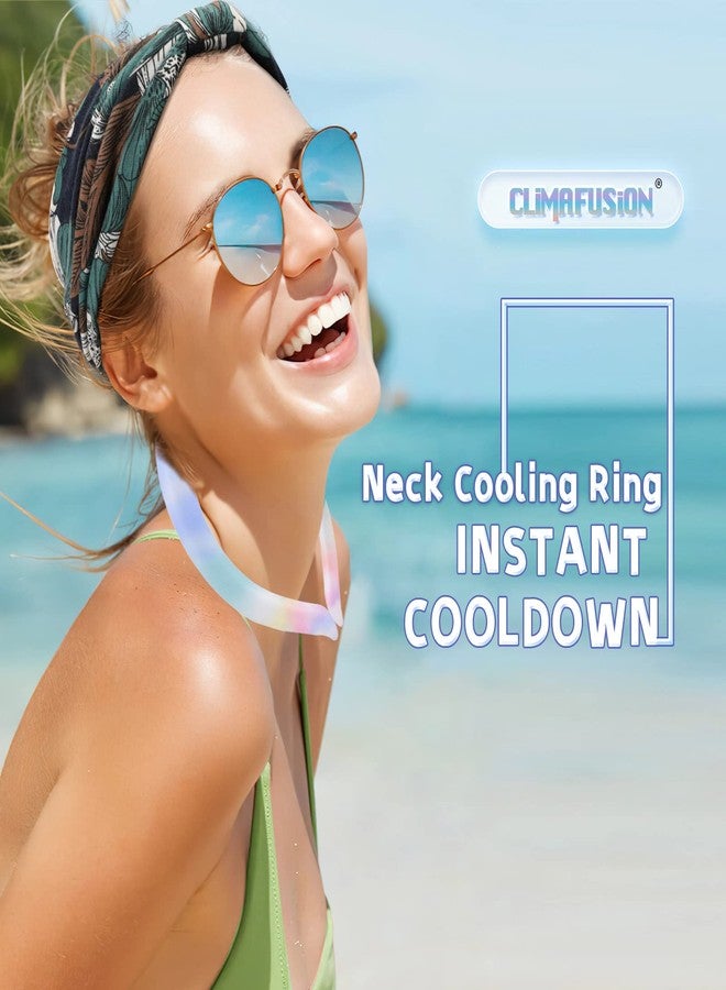 Climafusion Neck Cooling Tube Ice Ring Gradient Blue Neck Cooler Wraps Wearable Body Cooler Products for Summer Hot Weather Instant Cooling Below 15°C/59°F - Image 3