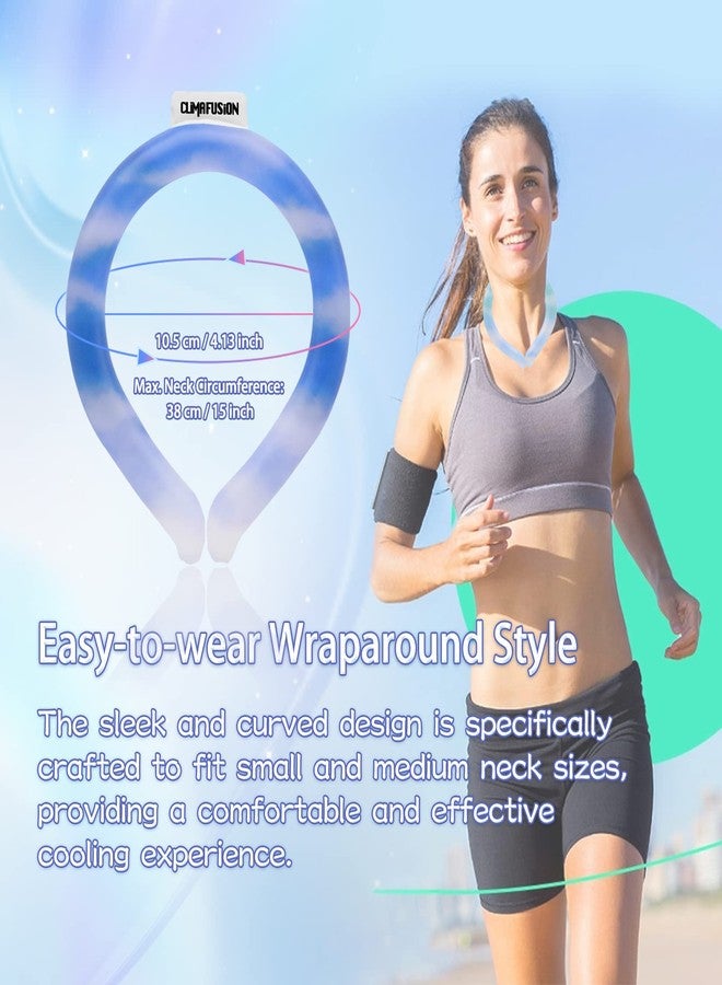 Climafusion Neck Cooling Tube Ice Ring Gradient Blue Neck Cooler Wraps Wearable Body Cooler Products for Summer Hot Weather Instant Cooling Below 15°C/59°F - Image 5