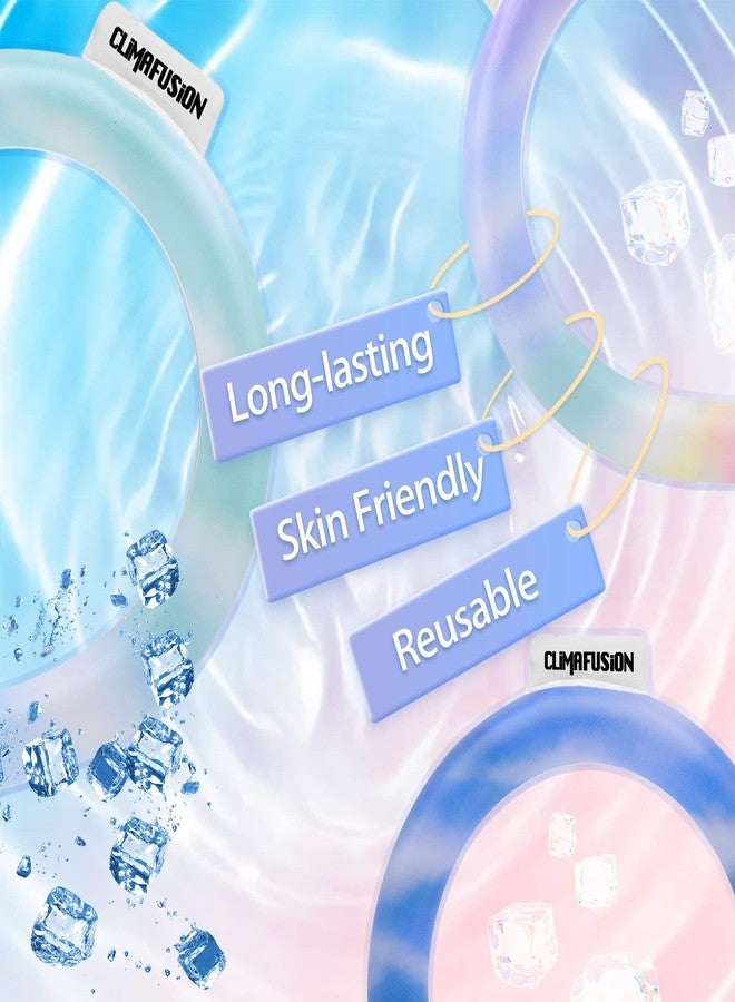 Climafusion Neck Cooling Tube Ice Ring Gradient Blue Neck Cooler Wraps Wearable Body Cooler Products for Summer Hot Weather Instant Cooling Below 15°C/59°F - Image 2