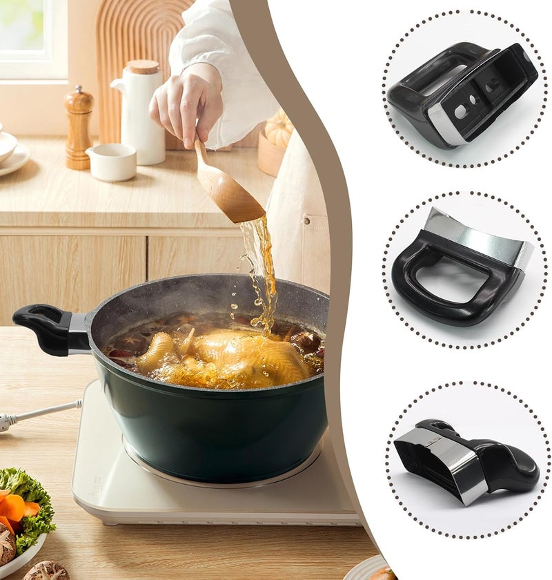 Suiwotin 2pcs Pot Handle, Pan Handle Replacement for Sauce Pot, Cooker, Steamer, Pressure Pan Short Side (1 or 2-Hole Installation) - Image 3