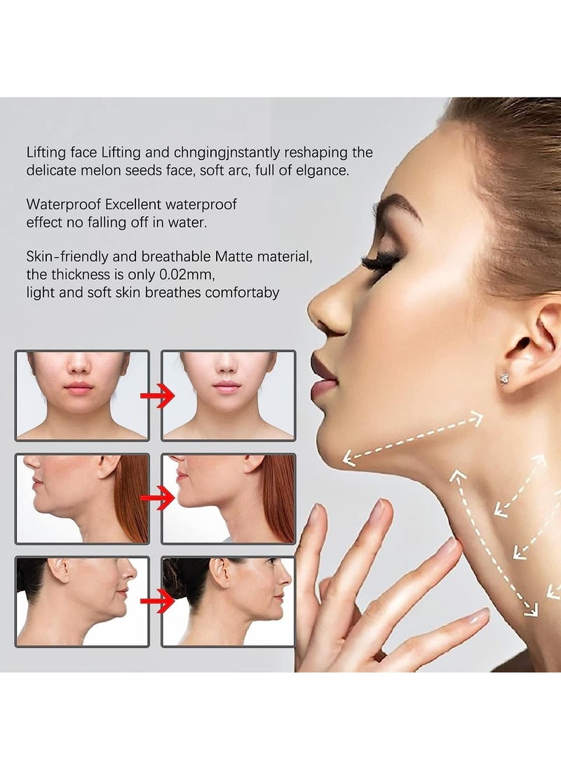 Yameem Yameem 40Pcs V Shaped Invisible Face Stickers, Double Chin V Line Lifting Patch, Tighten Hide Double Chin And Wrinkles Around The Eyes and Neck, Lifting Saggy Skin, Make-up Face Lift Tools  - Image 5
