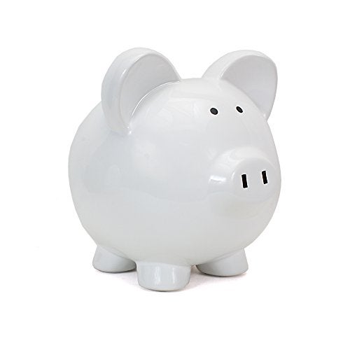 Child to Cherish Ceramic Piggy Bank, White - Image 1