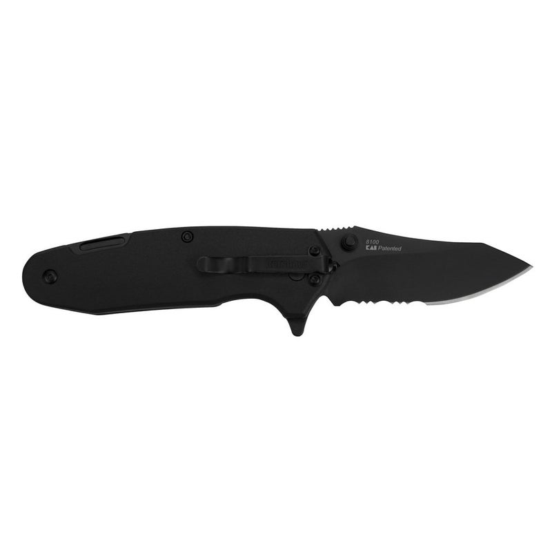 Kershaw كيرشو فنكشن EMT (8100)؛ سكين جيب قابل للطي متعدد الوظائف؛ شفرة فولاذية مقاومة للصدأ بطول 3 بوصات مع حافة مسننة جزئيًا؛ مشبك كارابيني، قاطع حبال، طرف مفك، مفتاح سداسي، طرف لكسر الزجاج، أسود - Image 3