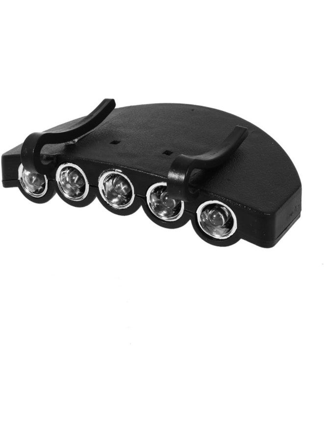 klarako 1 PCS Cap Hat Light 5-LED Headlamp Rotatable Ball Cap Visor Light Clip-on Hat Light Hands Free for Hunting Camping Fishing Headlamp Hiking Cycling Camping