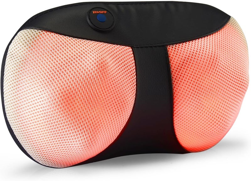 Lifelong LLM369 Cushion Massager and Body Massager with Heat and Strong 8 Deep Kneading nodes for Back, Neck, Shoulders Muscle Pain Relief and Portable Massager (1 Year Warranty, Black) - Image 1