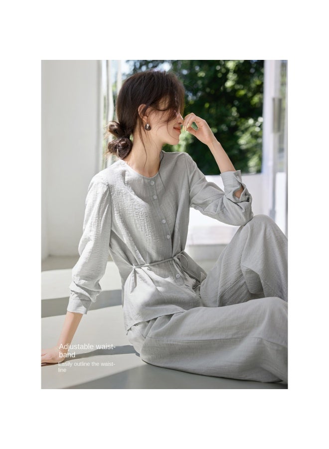 Flax Linen Relaxed Two-piece Set For Light Commuting】breathable Summer 2025 Outfit With Comfortable And Elegant Style - Image 3