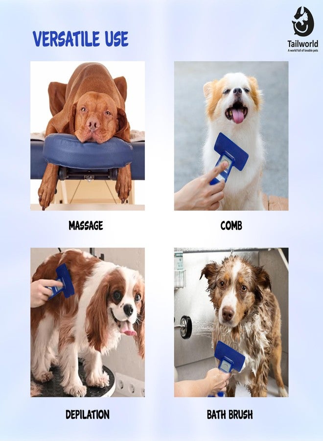 Tailworld Plastic SELF Clean Slicker| for Both Cats and Dogs| Self Clean Brush for Deshedding| Gently Removes Loose Undercoat, Mats & Tangled Hair| Made with Plastic - Image 4