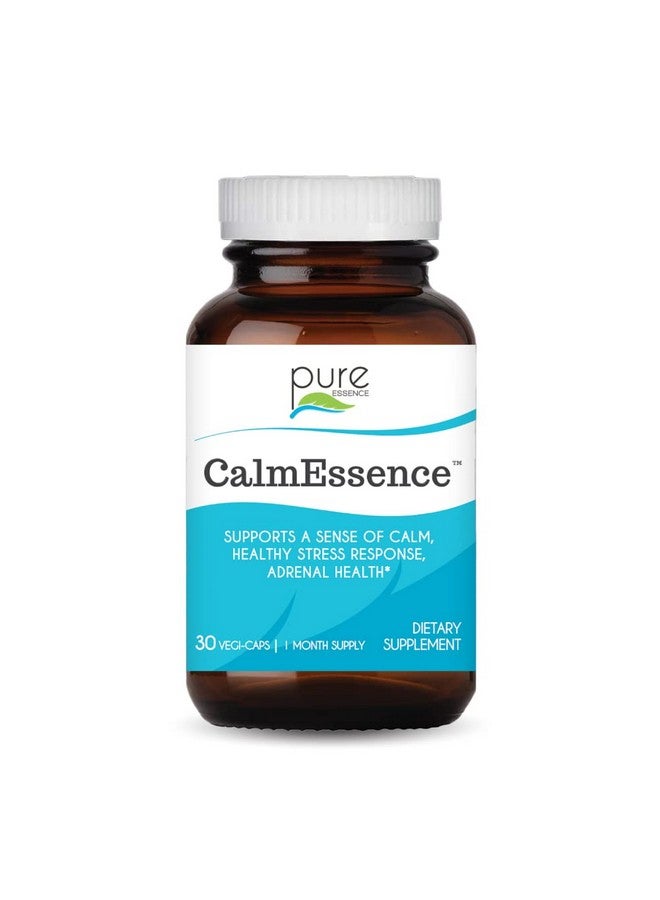 PURE ESSENCE LABS Calm Essence - Natural Sleeping Aid and Anti Stress Supplement for Adults - Calming Stress Relief (30 Capsules) - Image 1