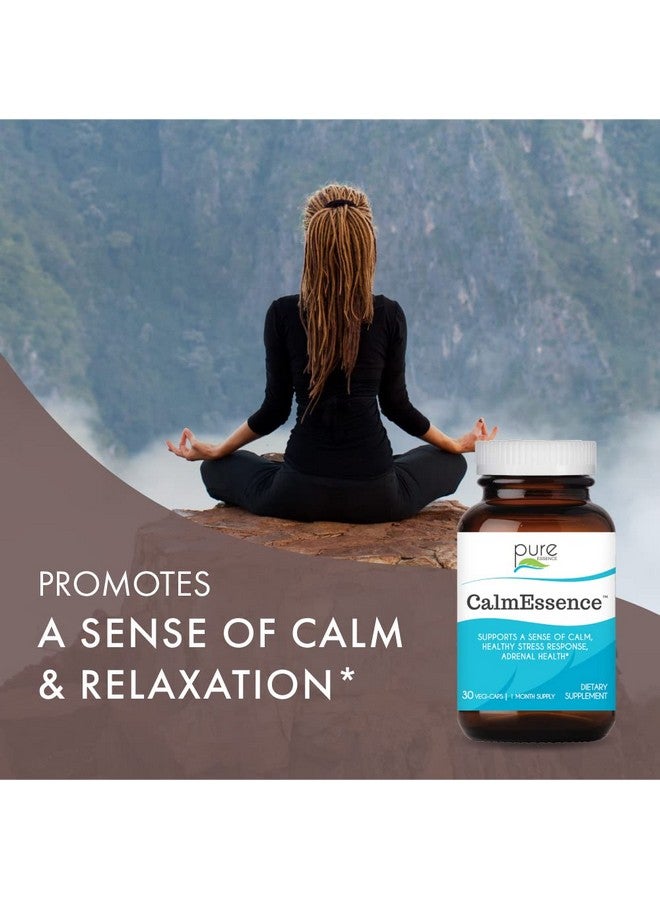 PURE ESSENCE LABS Calm Essence - Natural Sleeping Aid and Anti Stress Supplement for Adults - Calming Stress Relief (30 Capsules) - Image 5