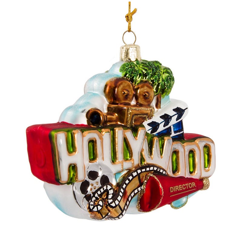 Kurt Adler Glass Hollywood Ornament 5Inch