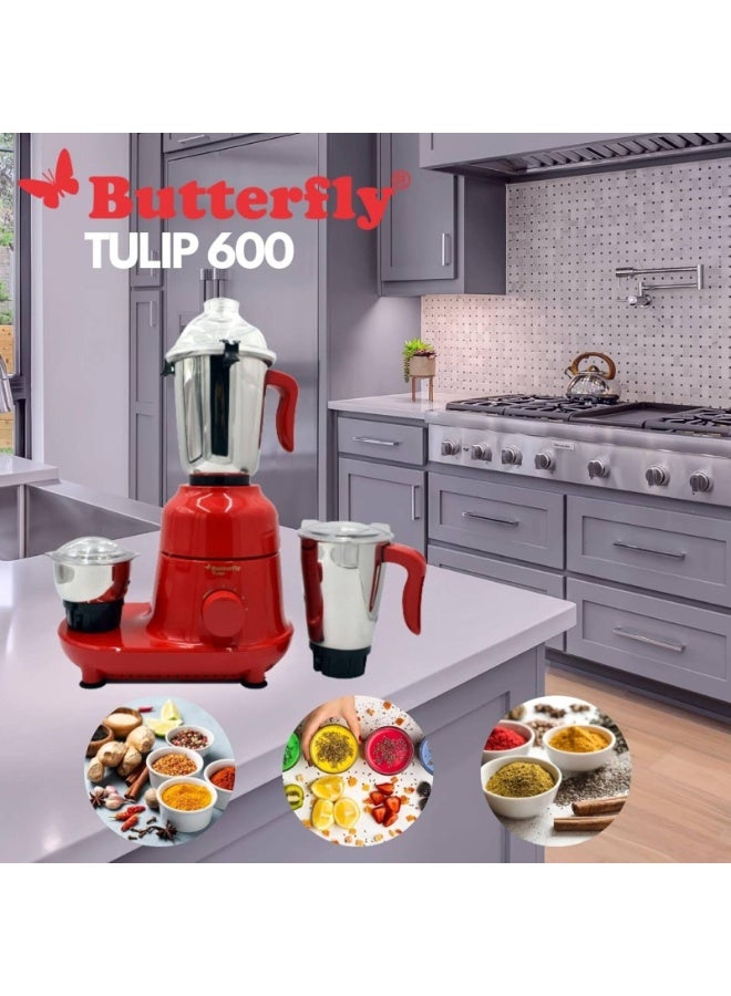 BUTTERFLY MIXER GRINDER TULIP , 3 JAR , 600WHTS - Image 1