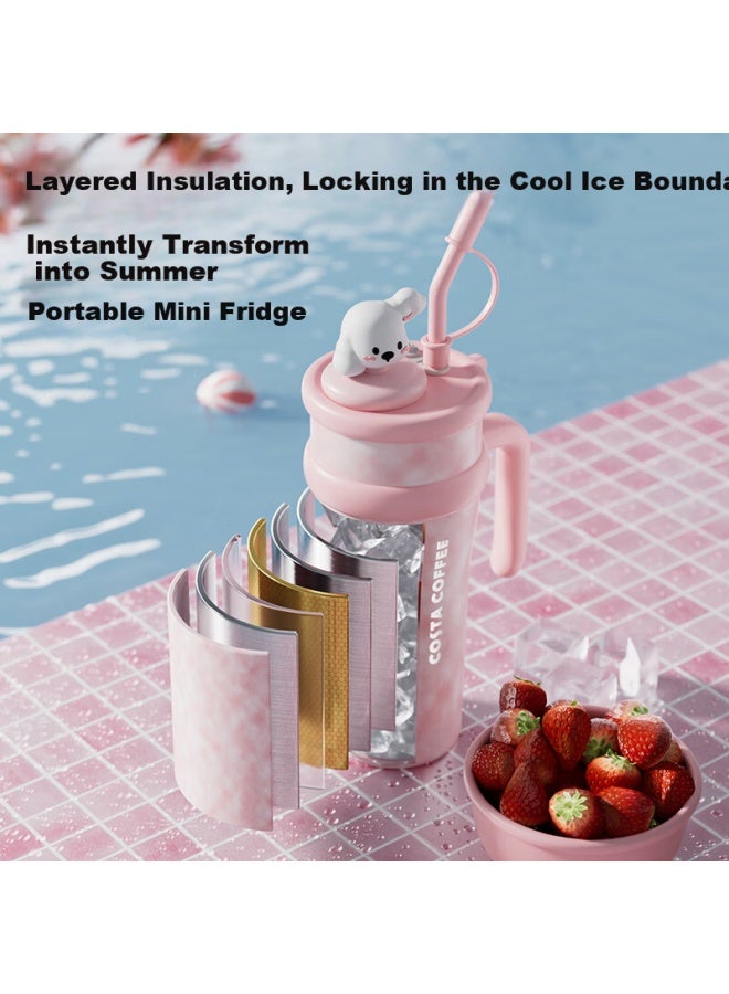 Costa Jumbo Insulated Cup For Men And Women, Stainless Steel Straw Cup With High Appearance Value - Image 2