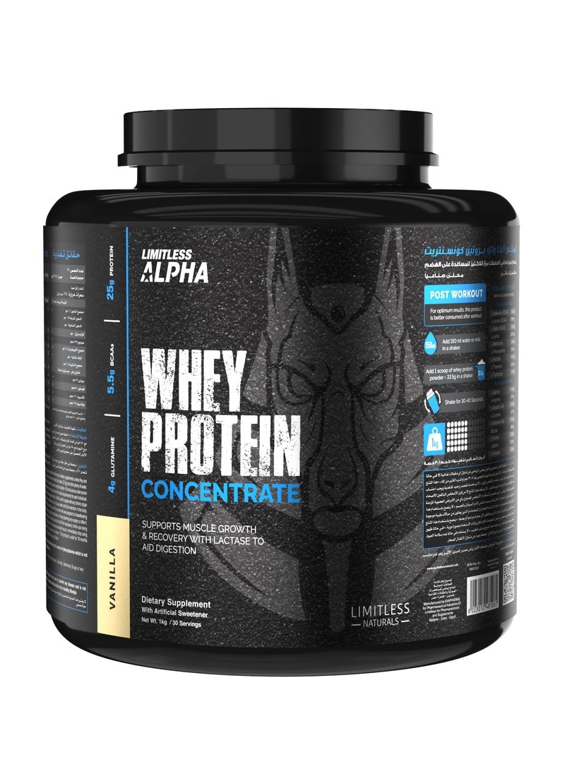 LIMITLESS - Alpha Whey Protein Concentrate - Vanilla - Image 1