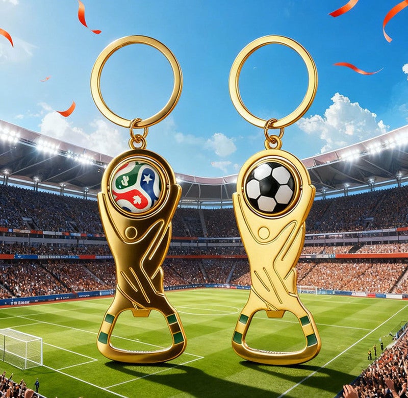 مفتاح مفك زجاجات كأس العالم: 11.4 × 3.2 سم من سبائك الزنك والألومنيوم المتينة - هدية تذكارية مثالية لعشاق كرة القدم لمناسبة كأس العالم 2026 - Image 5