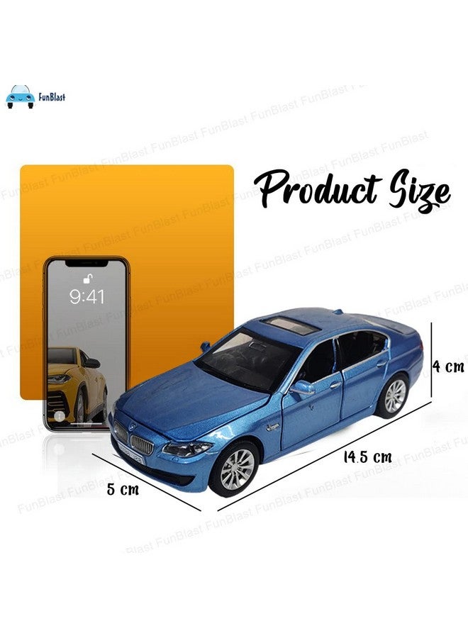 فنبلاست سيارة معدنية من فن بلاست للأطفال - نموذج سيارة لعبة مصبوب بمقياس 1:32، سيارة لعبة سحب للخلف للأطفال، سيارة معدنية بقوة احتكاك للأولاد مع تأثيرات صوتية وإضاءة، سيارة لعبة مصغرة للأطفال (أزرق) - Image 2