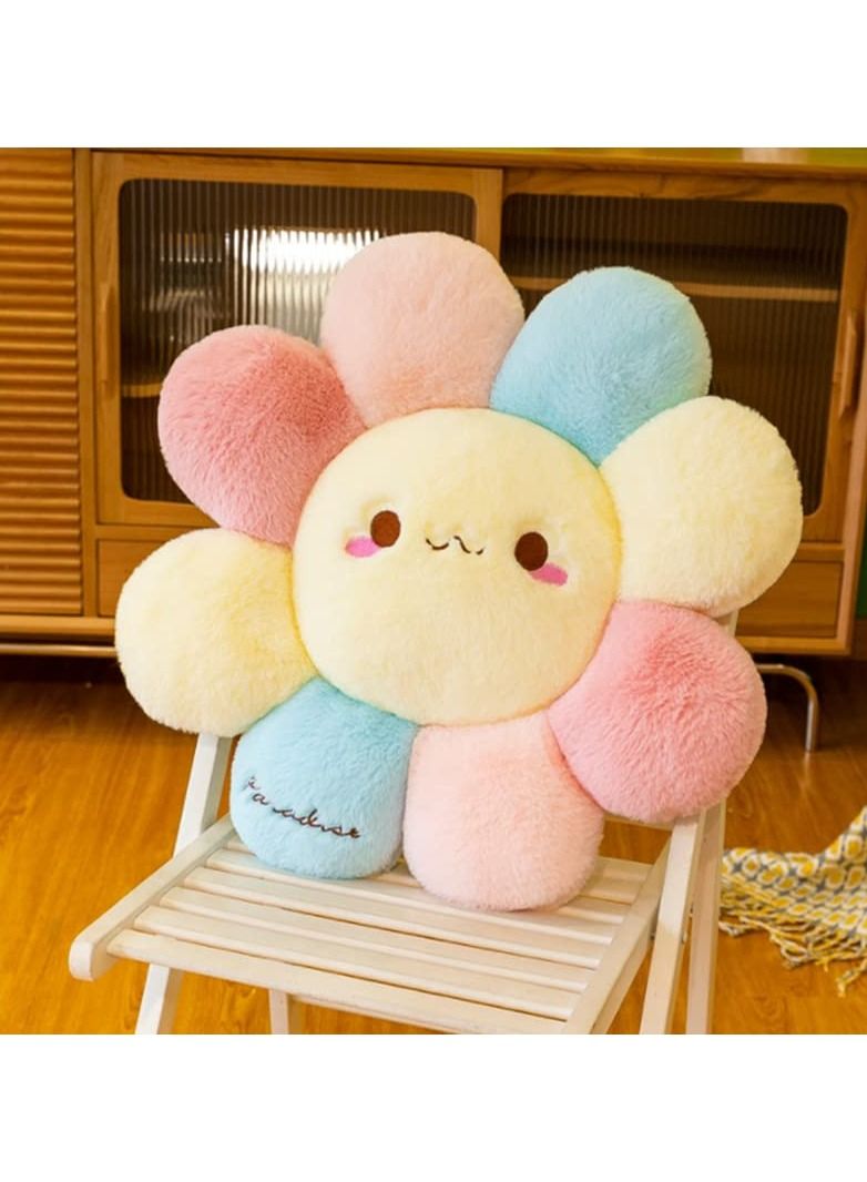 SYOSI Flower  Pillow, Soft and Comfortable Flower Smiley Cushion Colorful Flower Plush for Home Bedroom Shop Restaurant Decor  - Image 1