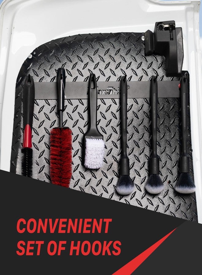 Maxshine Universal Detailing Brush Hanger - 6 Organizer Hooks, Lightweight Wall-Mounted Design for Auto Detailing Supplies, Ideal for Garage & Mobile Use (Logo, 2, Count) - Image 4