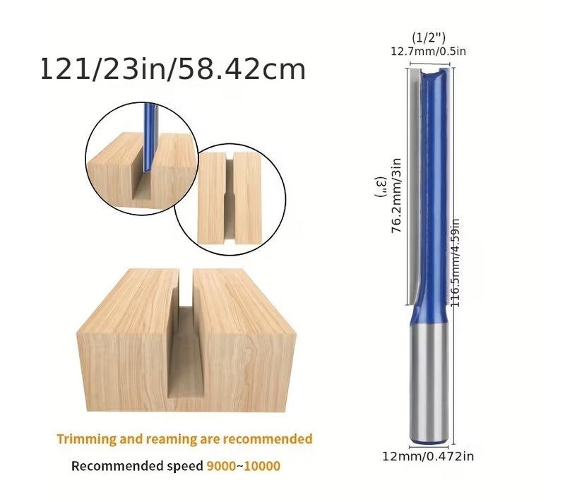 T&Y قاطع راوتر مزدوج الشفرات 12 مم عمود، 12x50، 12x65، 12x75 مم قطع، قاطع شفرات مزدوجة لقطع ديدو، قطر القطع، قاطع لعمل الأخاديد في الخشب - Image 5
