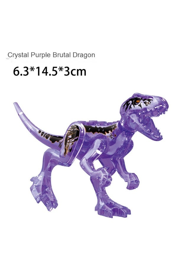 NIBEMINENT Jurassic Dinosaur Building Blocks - Crystal Edition Mini Dinosaur Toys