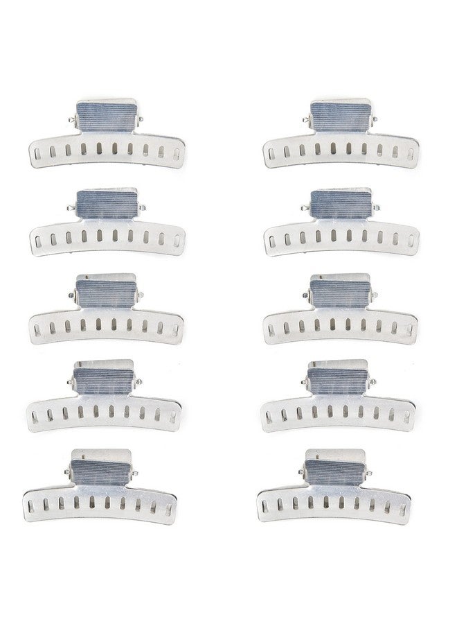 Salon Supply Co Short Hair Wave Clips - Set of 10 - Aluminum 2" Butterfly Wave Setting Clips - Small Finger Wave Clips for Hair - Marcel Wave Hair Clips - Fingerwave Clips - Wave Clamps - Image 1