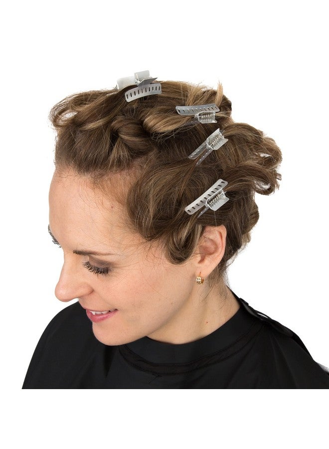 Salon Supply Co Short Hair Wave Clips - Set of 10 - Aluminum 2" Butterfly Wave Setting Clips - Small Finger Wave Clips for Hair - Marcel Wave Hair Clips - Fingerwave Clips - Wave Clamps - Image 4