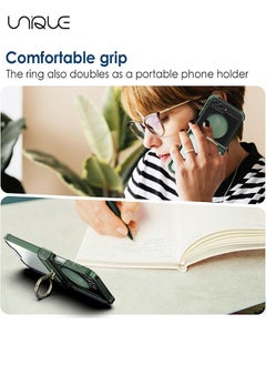 Unique For Samsung Galaxy Z Flip 5 Phone Case, TPU Shockproof Phone Case, Ultra Slim Aesthetic Clear Phone Case, Rugged Hard Case with Ring Bracket & Hinge Protection (Green)  - Image 5