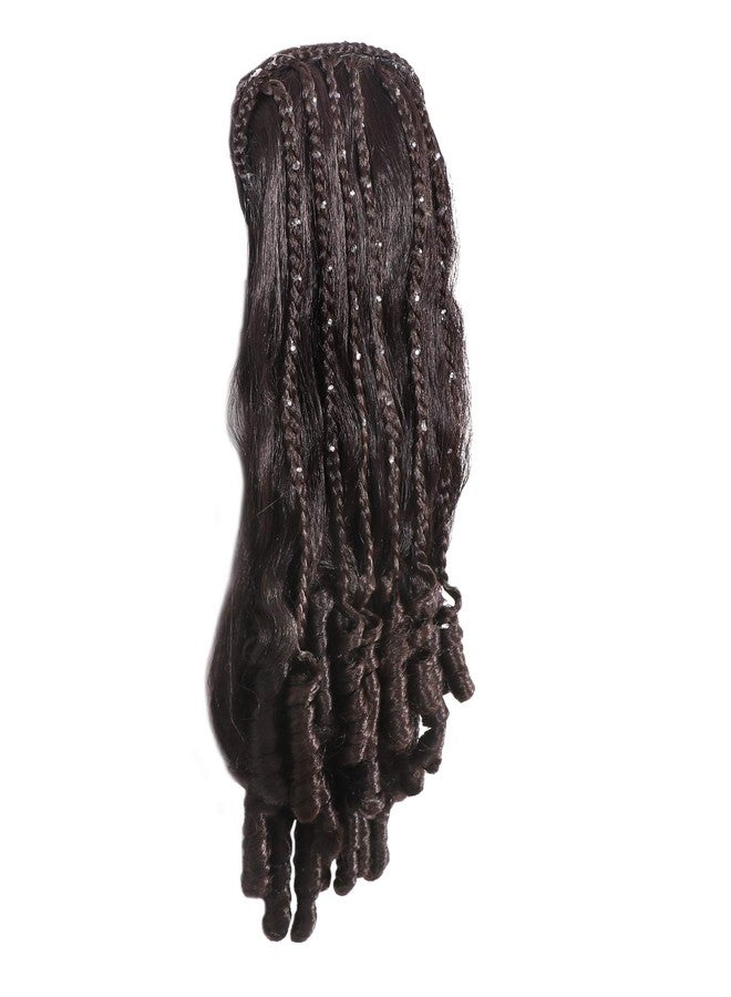 Honbon Curly/Wavy Wig for Women And Girls, Juda Accessories for Women and girls, Hair Extension 20-21 Inches (Brown) - Image 5