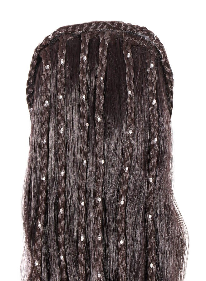 Honbon Curly/Wavy Wig for Women And Girls, Juda Accessories for Women and girls, Hair Extension 20-21 Inches (Brown) - Image 3