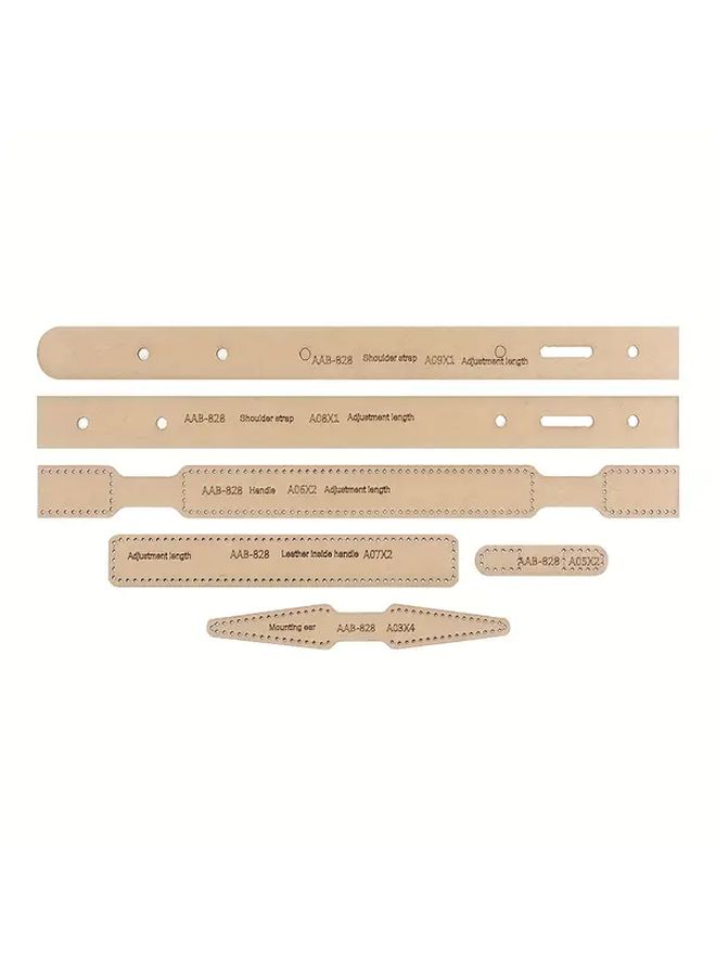 1 Set DIY Leather Craft Handbag Wallet Organizer Kraft Paper Template With Sewing Holes - Image 4