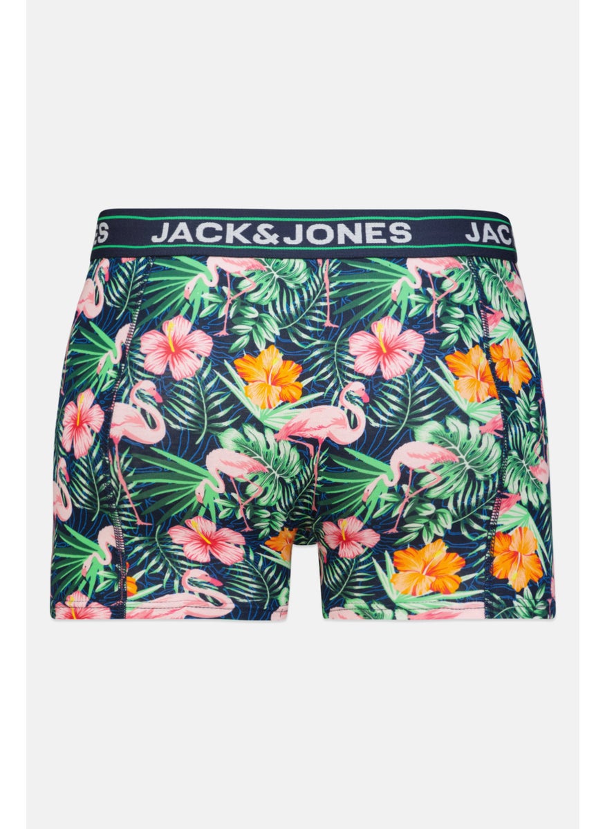 Jack Jones - Men 3 Pieces Allover Print Boxer Briefs, Multicolor - Image 1