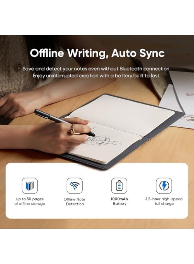 XP-PEN Note Plus Digital Notebook with Pen, Bluetooth Smart Writing Tablet, Wireless Notebook for Note-Taking, Sketching, Digital Art & Meetings - Image 5
