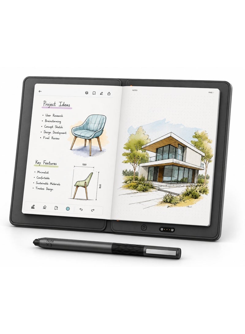 XP-PEN Note Plus Smart Digital Notebook with Pen, Bluetooth Phone Sync for Sketching, Note-Taking, Digital Art, Study & Meetings - Image 2