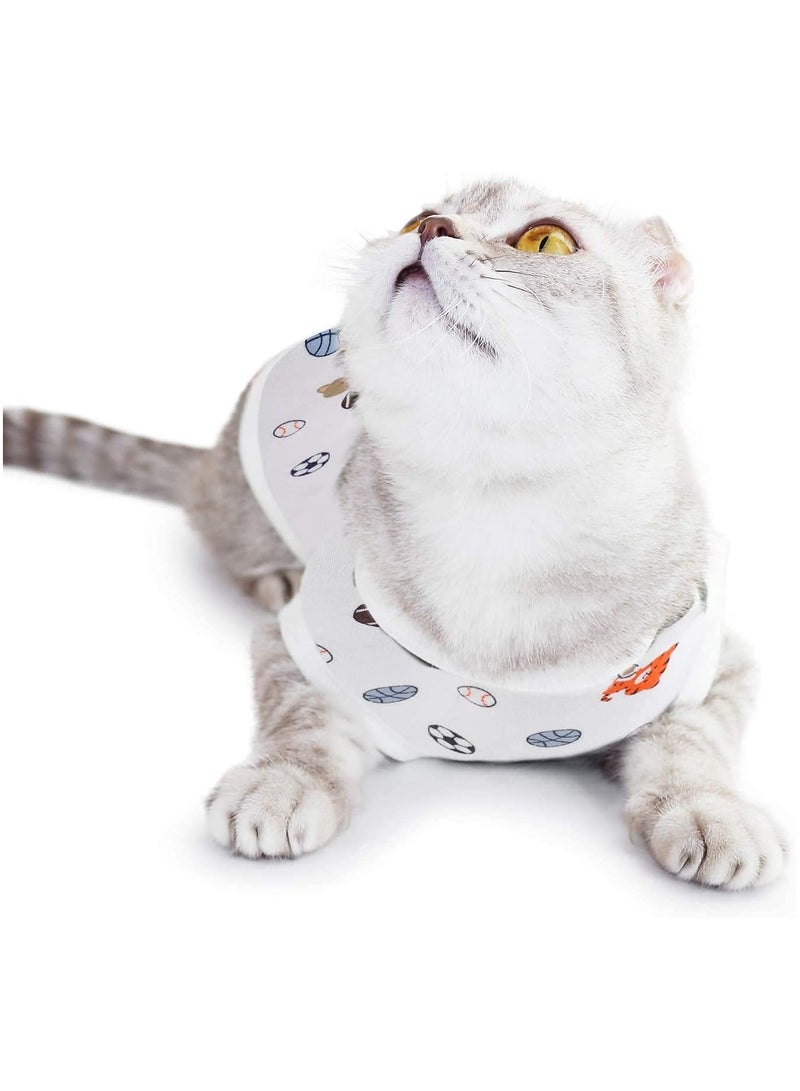 KASTWAVE Castove 4 Piece Cat Recovery Suit Cat Surgery Recovery Suit Physiological Clothing Breathable Cotton Clothes for Abdominal Wounds or Skin Diseases Size L - Image 4