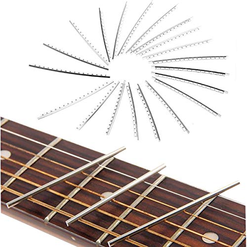LGEGE 20 Pcs Acoustic Electric Guitar Frets, Fret Wire, Stainless Steel 2.0MM, Fret wire Set Chrome - Image 2