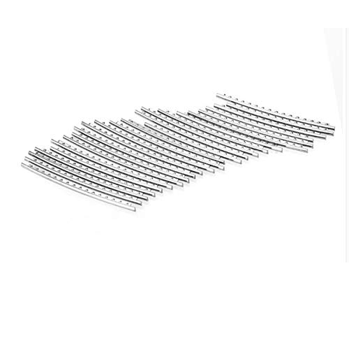 LGEGE 20 Pcs Acoustic Electric Guitar Frets, Fret Wire, Stainless Steel 2.0MM, Fret wire Set Chrome - Image 3